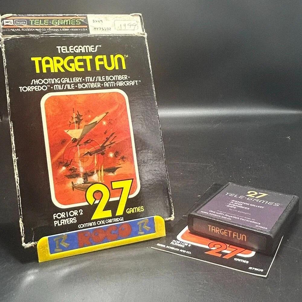 Target Fun Sears Tele-Games 27 Cartridge (Atari 2600, 1977) Complete W/ Manual